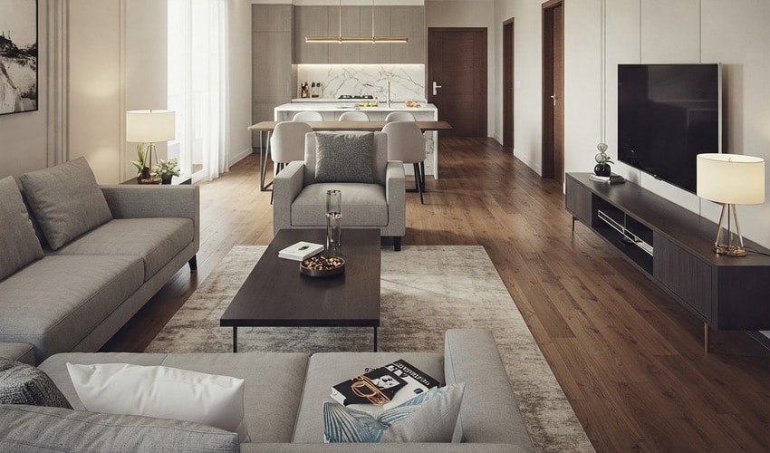 Luxurious 4 BHK flat in Baner with spacious interiors and modern decor.