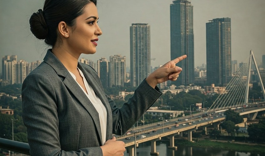 Real estate expert reviewing investment trends in Pune&rsquo;s luxury housing market.