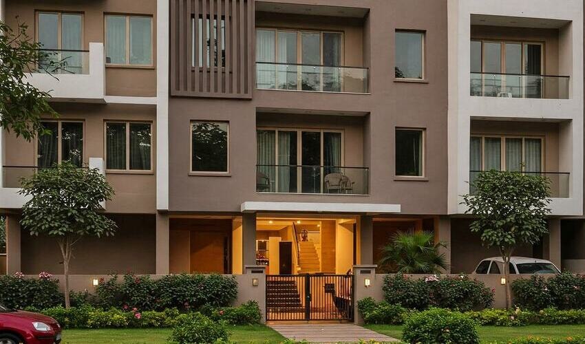 Exterior design of luxury projects in Pimple Nilakh