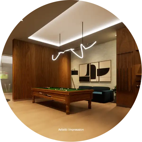 Recreation redefined with indoor games in our 4 BHK flats in Baner.