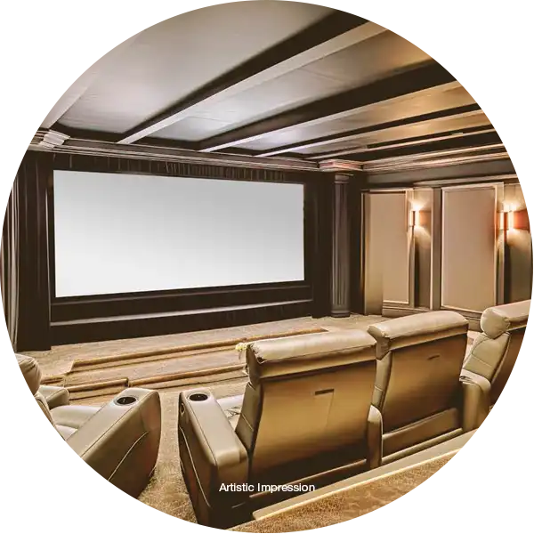 Private mini theatre experience in every Baner 4 BHK flat.
