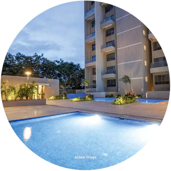 Swimming pool and lifestyle amenities at 4 BHK luxury flats in Pune