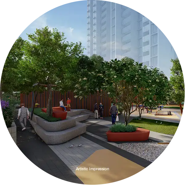 Unwind in a serene amphitheatre and reflexology path – explore property for sale in Pune