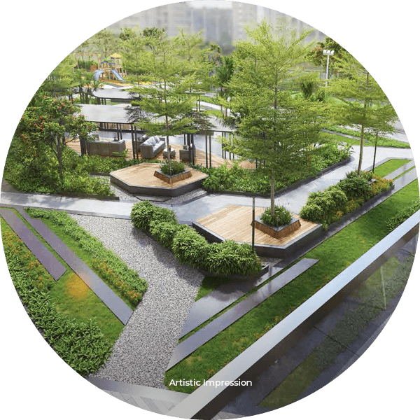 Landscaped gardens at new projects in Pimple Nilakh Pune