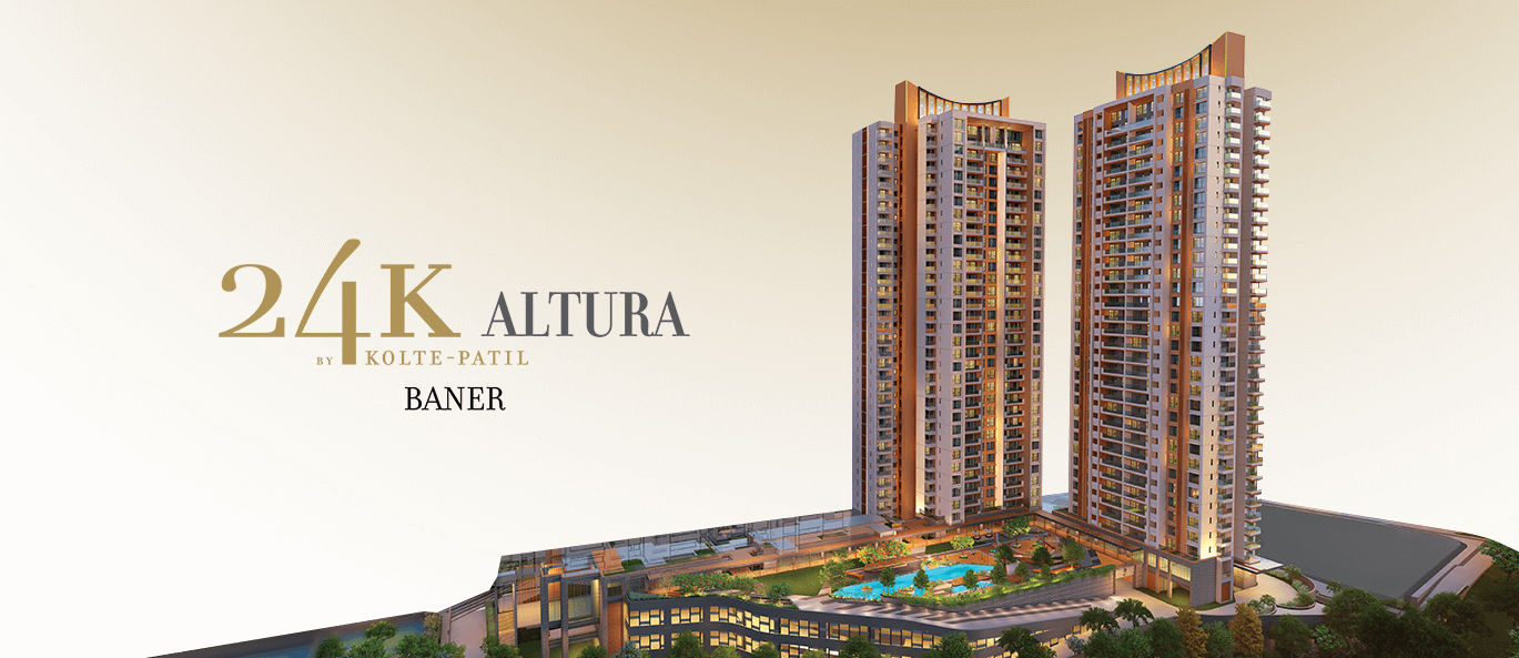 Aerial view of 24K Altura residential properties in Baner Pune