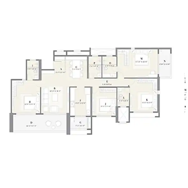 Unit Plan 6 shows exclusive Luxury 4 BHK apartments Pune