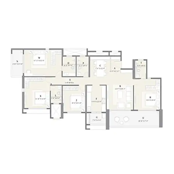 Unit Plan 7: Finest Luxury 4 BHK Apartments in Pune