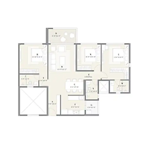 Unit Plan 13 presents 3 bhk flats in Baner