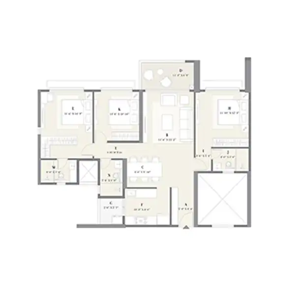 Explore 4 BHK apartments in Pune – Unit Plan 24 highlights