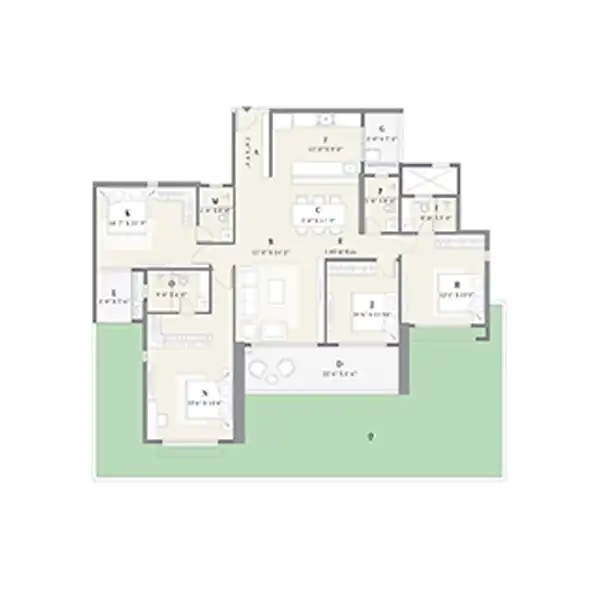 Unit Plan 26 reveals details of 4 BHK apartment in Pune